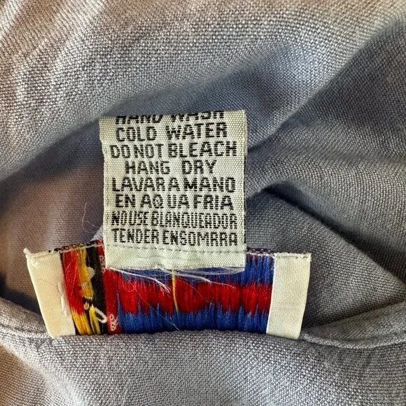 Just Cruisin Womens Blue Boho Embroidered Sleeveless Rayon Top Free Size - Picture 7 of 9